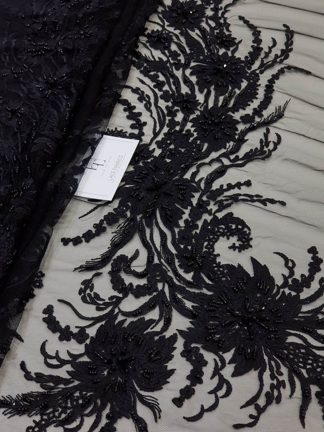 Black lace fabric : Online Shopping - Bridal Fabrics