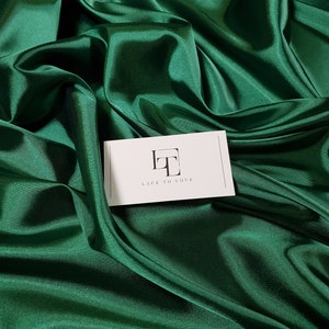 Emerald green elastic satin fabric by the yard, skirt fabric, lingerie fabric BL1005