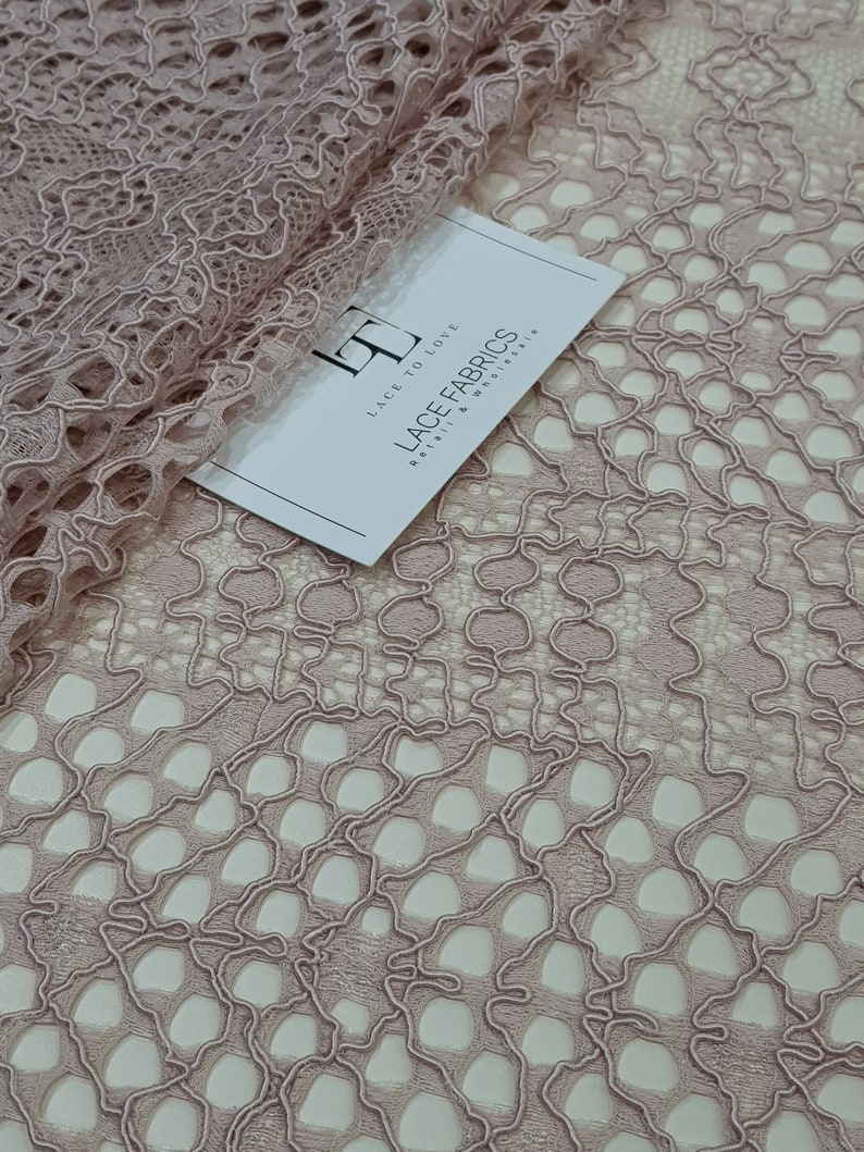 Pink Lace Lingerie Lace Old rose lace fabric Bridal lace Wedding Lace Alencon Lace J449004 Veil lace Embroidered lace Geometric Lace