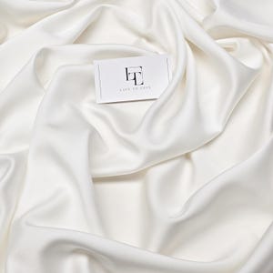 Light ivory duchess satin fabric sold per meters, white wedding fabric, skirt fabric, bridal fabric LSW8001