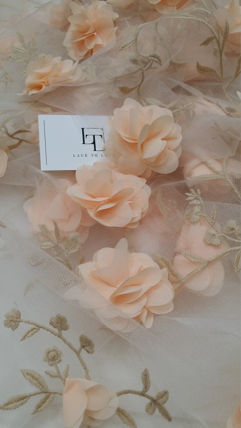 Tissu dentelle rose saumon, tissu de luxe 3D dentelle, tissu dentelle de haute qualité Français chantilly, yard HF9004 brodé à la main de couleur pêche clair Tissu dentelle rose de saumon, tissu de rose luxe 3D dentelle, tissu dentelle de haute qualité Français chantilly, yard HF9004 brodé à la main de couleur pêche clair d332e8