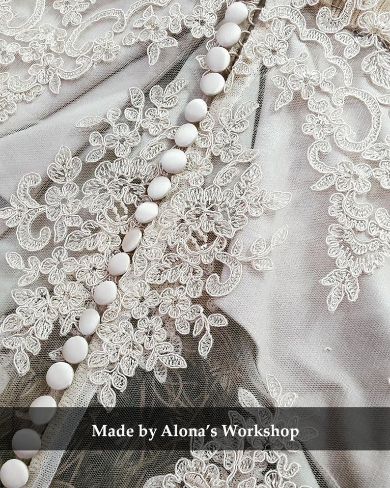 Cream Lace Fabric Embroidered Lace French Lace Wedding Etsy Australia