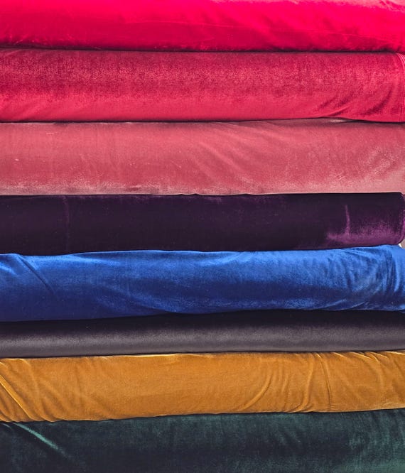 Violetter Stretch-Samt-Stoff Glatter elastischer Samt