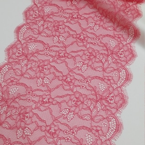 Renda rosa, Renda Chantilly, Renda Francesa, Renda de Casamento, Renda Recortada Renda de Cílios Renda Floral Renda de Lingerie por metro L5593
