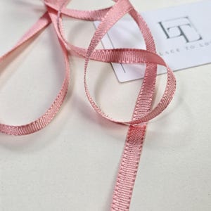 Ruban gros-grain rose, ruban côtelé rose saumon, bordure nœuds en gros-grain, accessoires de bricolage, vendu au mètre, V019