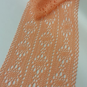 Orange Stretch Spitzenborte, französische Spitze, Alencon Spitze, Brautkleid Spitze, Hochzeitsspitze, Strumpfband Spitze, elastische Spitze, Dessous Spitze L50521
