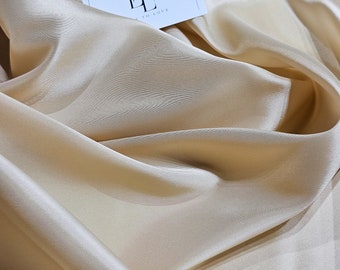 Beige stretch lining fabric by the yard, wedding fabric, skirt fabric, elastic lining, bridal fabric, PZ009