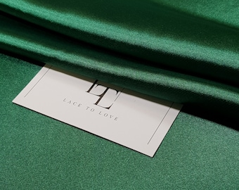 Emerald green elastic stretch satin fabric by the yard, skirt fabric, lingerie fabric BL1005