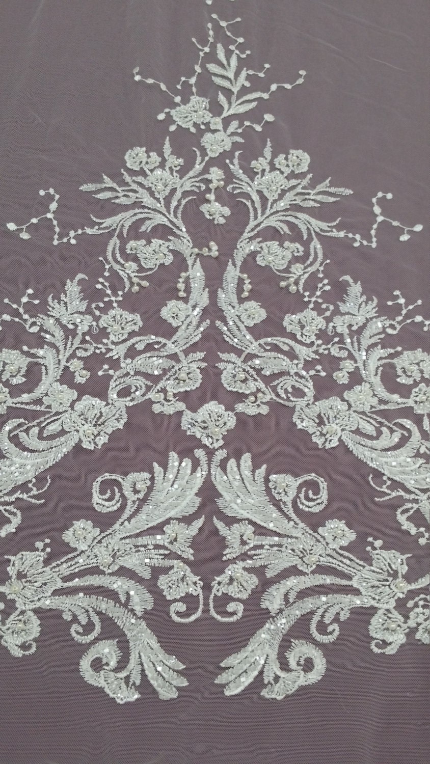 White Beaded Lace Sappy