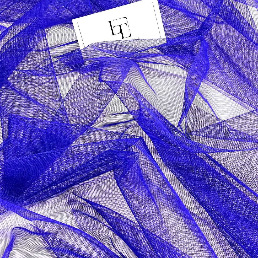 Blue Tulle Fabric, Royal Blue Lingerie Tulle Fabric, Evening Dress ...
