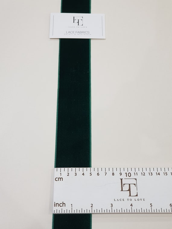 5 Yards 1 Inches Velvet Ribbon in Forest Green RY01-163 