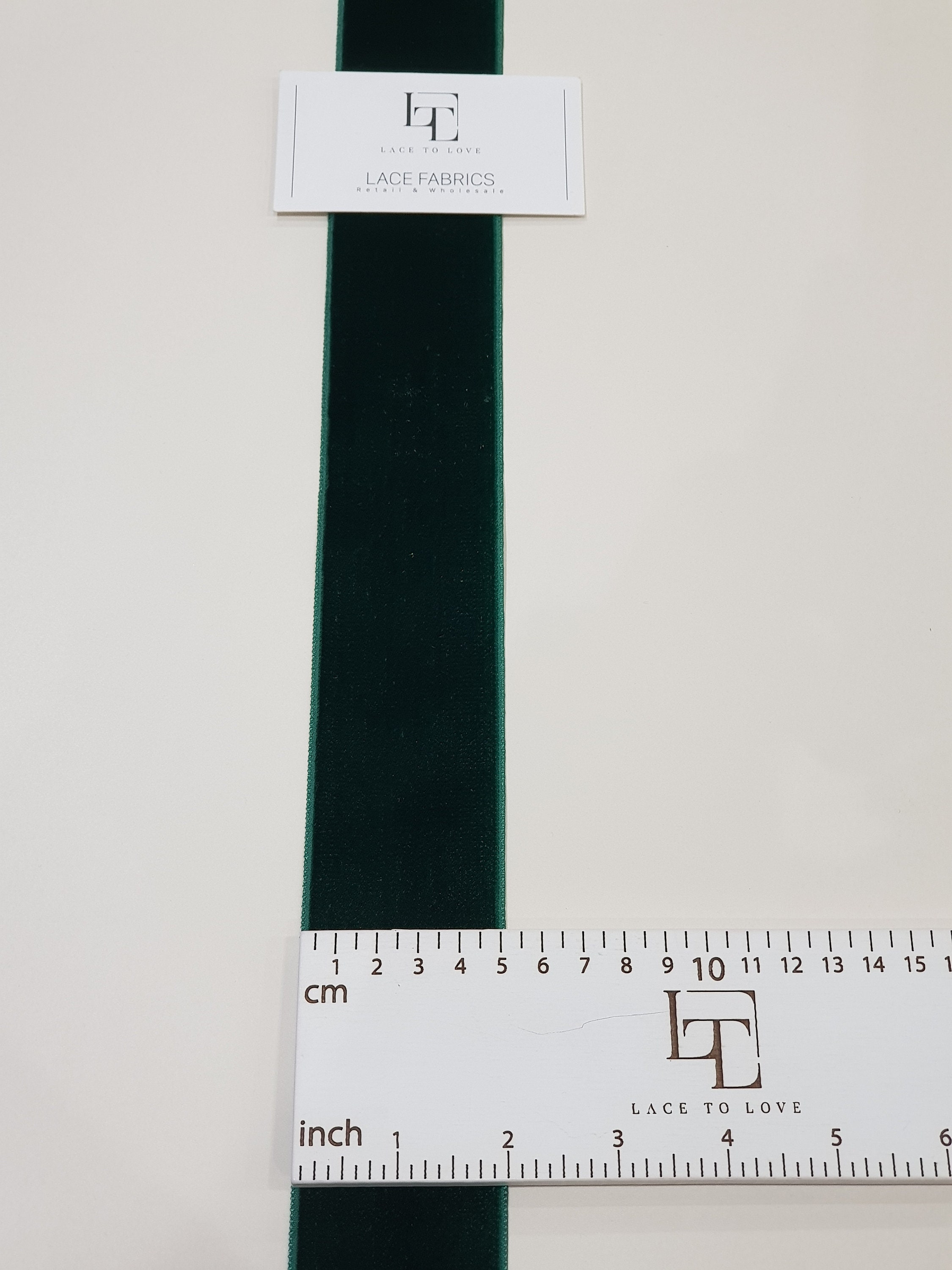 Deep Emerald Green Velvet Ribbon - 3/8 inch - 1 Yard – Sugar Pink