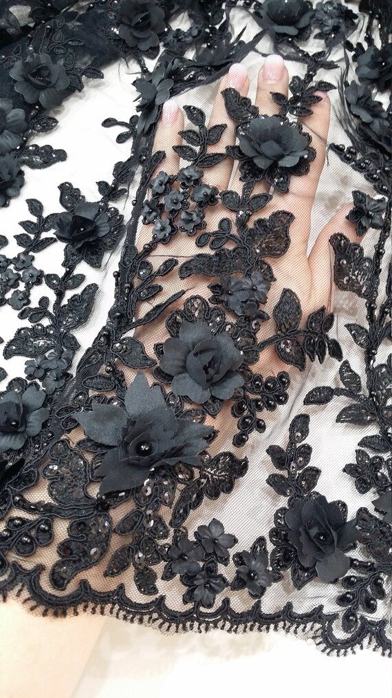 Tissu de de Tissu dentelle noire, dentelle 3D, perles dentelle, dentelle Français, mariée dentelle, dentelle de mariage voile dentelle festonnée Floral dentelle, dentelle de Lingerie EVS149CSBF cba604 Tissu de de Tissu dentelle noire, dentelle 3D, perles dentelle, dentelle Français, mariée dentelle, dentelle de mariage voile dentelle festonnée Floral dentelle, dentelle de Lingerie EVS149CSBF cba604