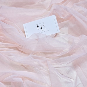 Pale pink soft tulle fabric, lingerie tulle fabric, dress tulle, 73&quot; (185 cm) wide, sold per meter, T13164