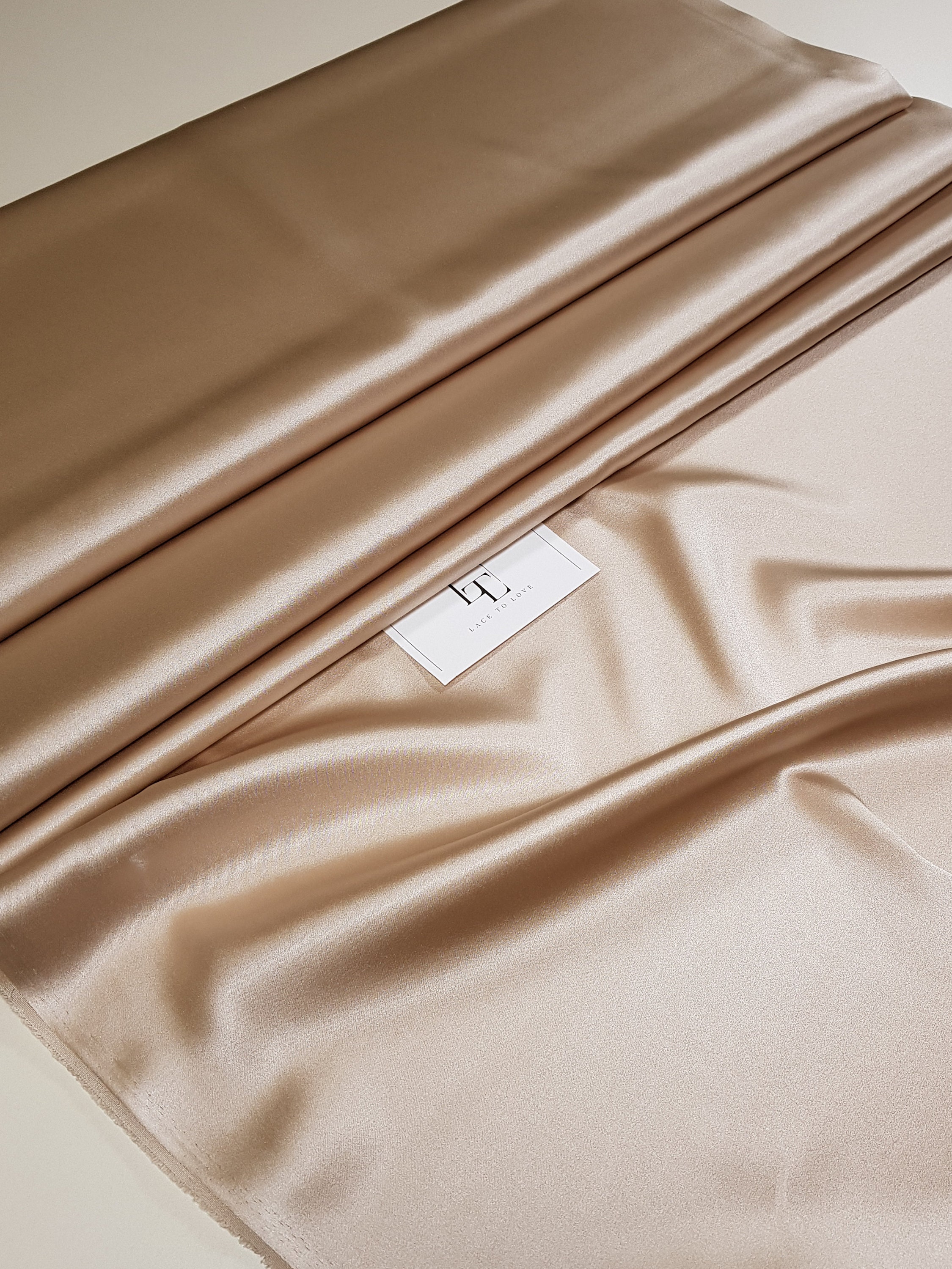 Silk satin fabric - Composition: 92% Silk - 8% Elastane Tessuti dell'arte