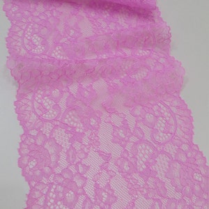Acabamento em renda rosa, renda chantilly, renda francesa, renda nupcial, renda de casamento, renda recortada, renda de cílios, renda floral, renda de lingerie LJ44402
