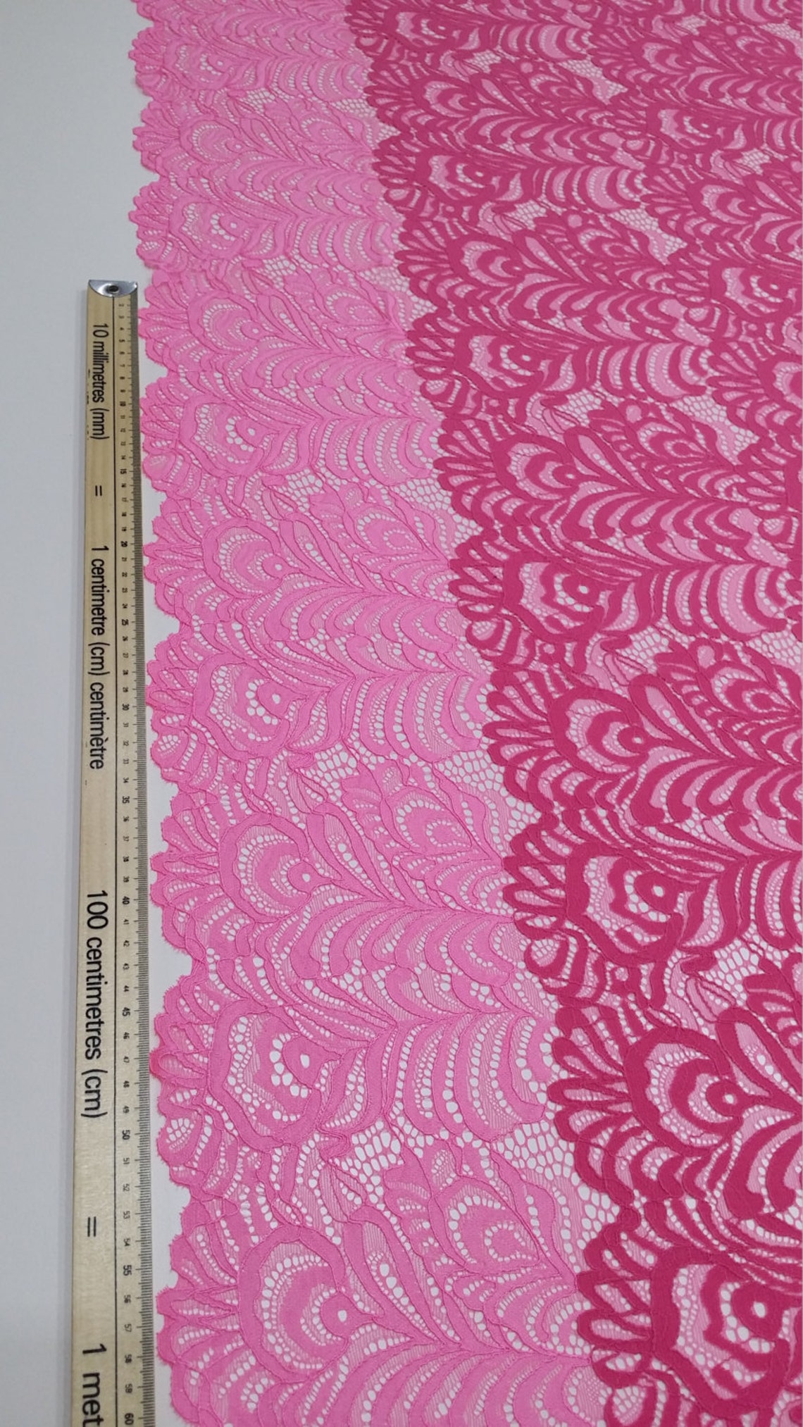 Pink Lace fabric by the yard French Lace Embroidered lace Etsy