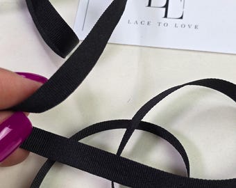 Black grosgrain ribbon grosgrain bows, hair bow supplies, by the yard, gift bow, hair ribbon, grosgrain trim V008