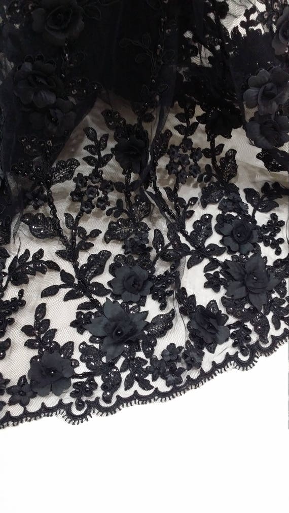 Tissu de de Tissu dentelle noire, dentelle 3D, perles dentelle, dentelle Français, mariée dentelle, dentelle de mariage voile dentelle festonnée Floral dentelle, dentelle de Lingerie EVS149CSBF cba604 Tissu de de Tissu dentelle noire, dentelle 3D, perles dentelle, dentelle Français, mariée dentelle, dentelle de mariage voile dentelle festonnée Floral dentelle, dentelle de Lingerie EVS149CSBF cba604