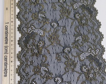 ゴールドのフレンチレーストリム、シャンティリーレース、ガーター