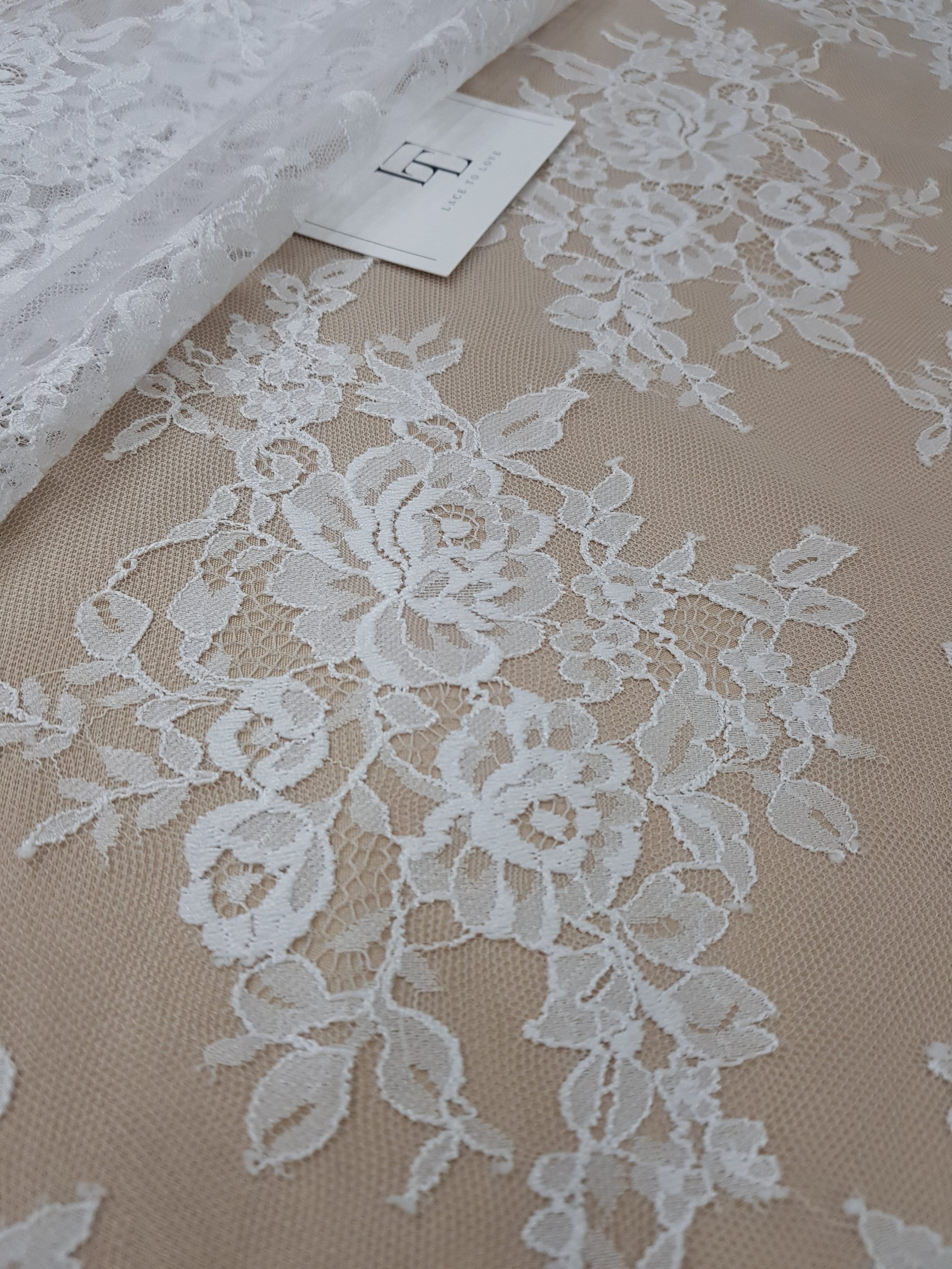 SAMPLE French Lace, White Lace Fabric, White Lace Material, Lace Fabric  Wedding, Lace Trim Veil, Spain Style Lace Trim 