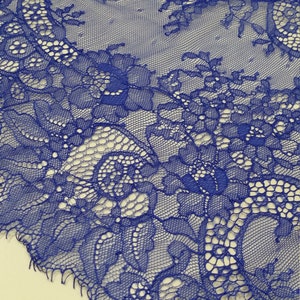 Blue Lace Trimming Chantilly Lace French Lace Wedding Lace - Etsy