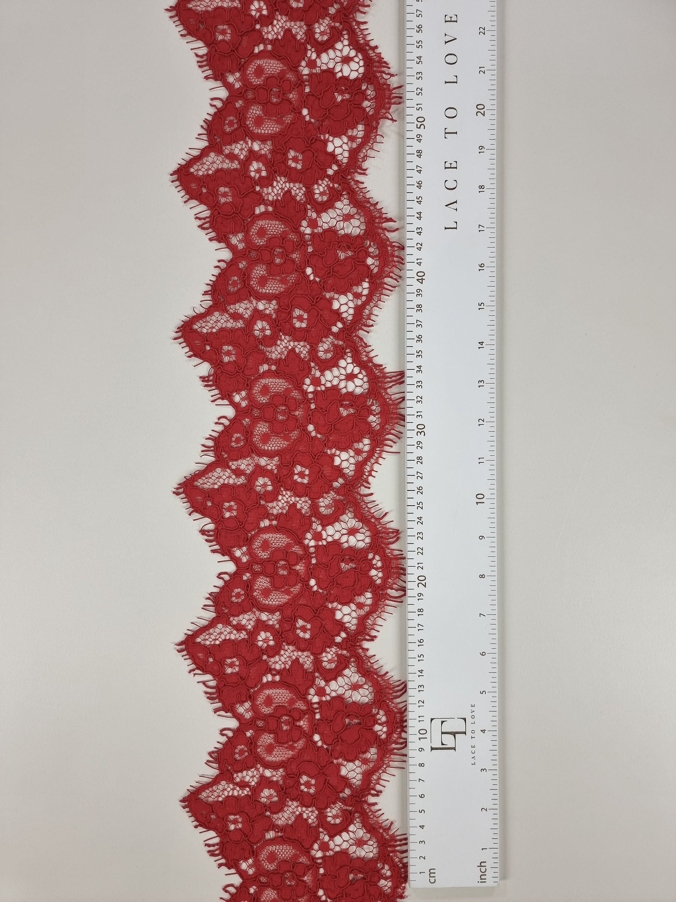 Red lace trim by the yard discount