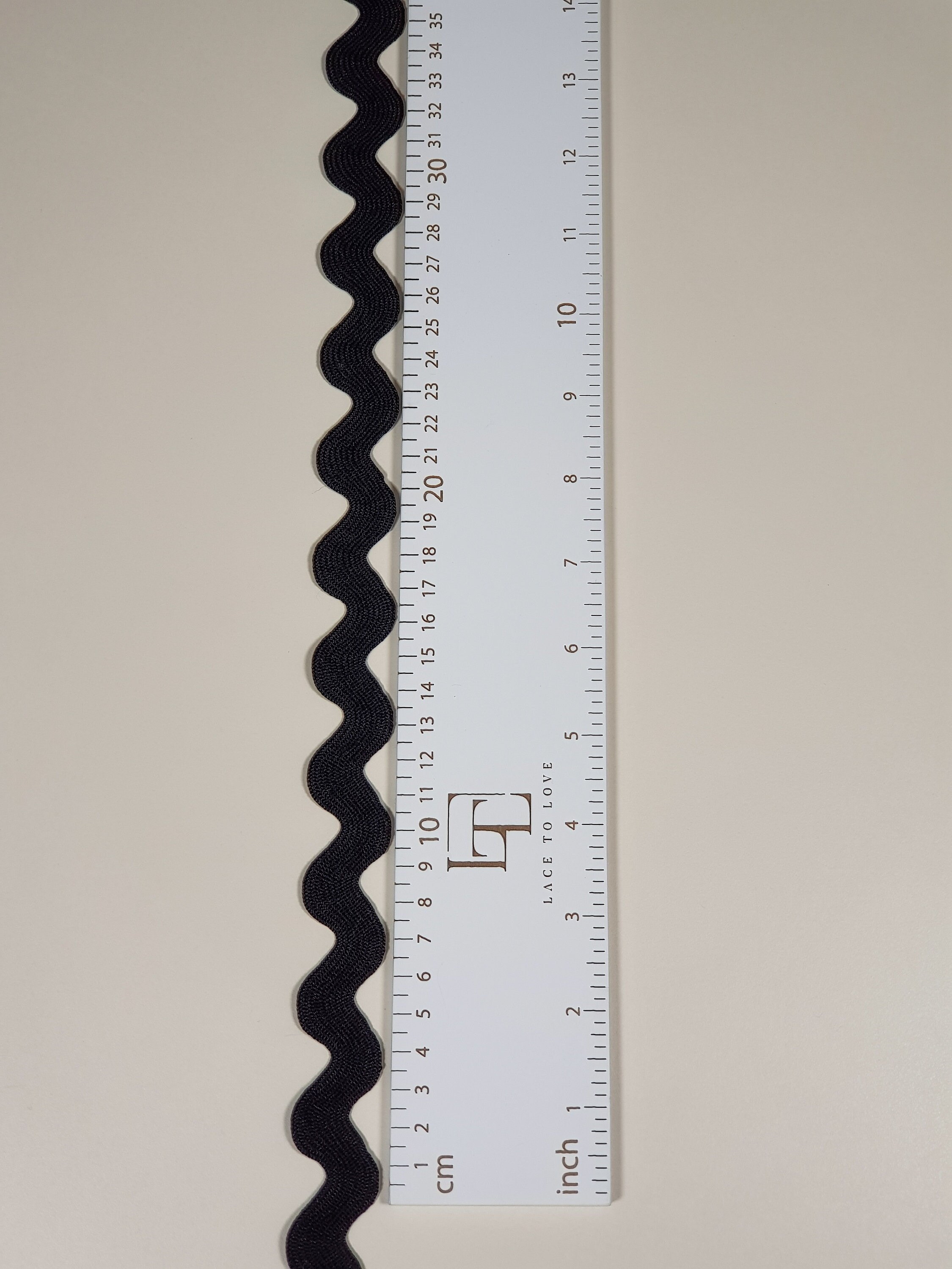 Black Rick Rack Ribbon, 2.5 Cm/0.98 Inches Wide Black Jumbo Ric Rac ...