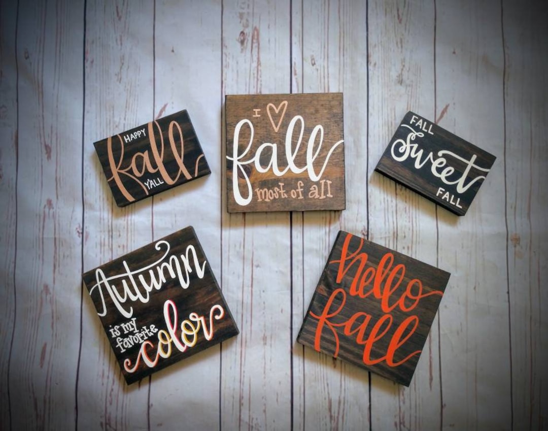 Fall Word Signs Farmhouse Fall Sign /autumn Signs / Fall Decor / Seasonal Decor ...