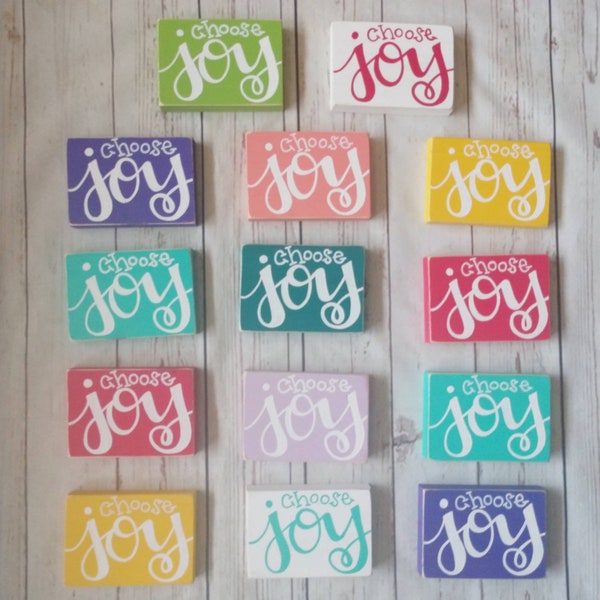 Choose JOY hand-painted wooden sign, encouragement gift, inspirational sign