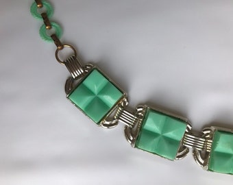 1950s Brass and Plastic Necklace