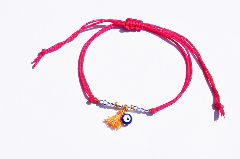 Rode string boze oog armband/bescherming /Gold filled / boze oog / Good Luck/Verkrijgbaar in verschillende kleuren. - België