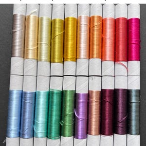 無撚平絹糸 18+2色セット 20色セット - 京都シルク刺繍 -