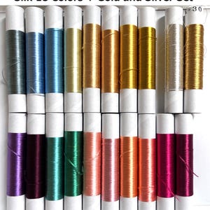 Non-twisted Flat Silk Thread  18 colors plus gold & silver - Kyoto Silk Embroidery -