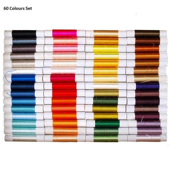 Non-twisted Flat Silk Thread  30/60 colors set - Kyoto Silk Embroidery -