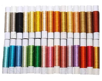 Filo metallico color argento/oro 30 colori lucidi - Ricamo tradizionale di Kyoto -