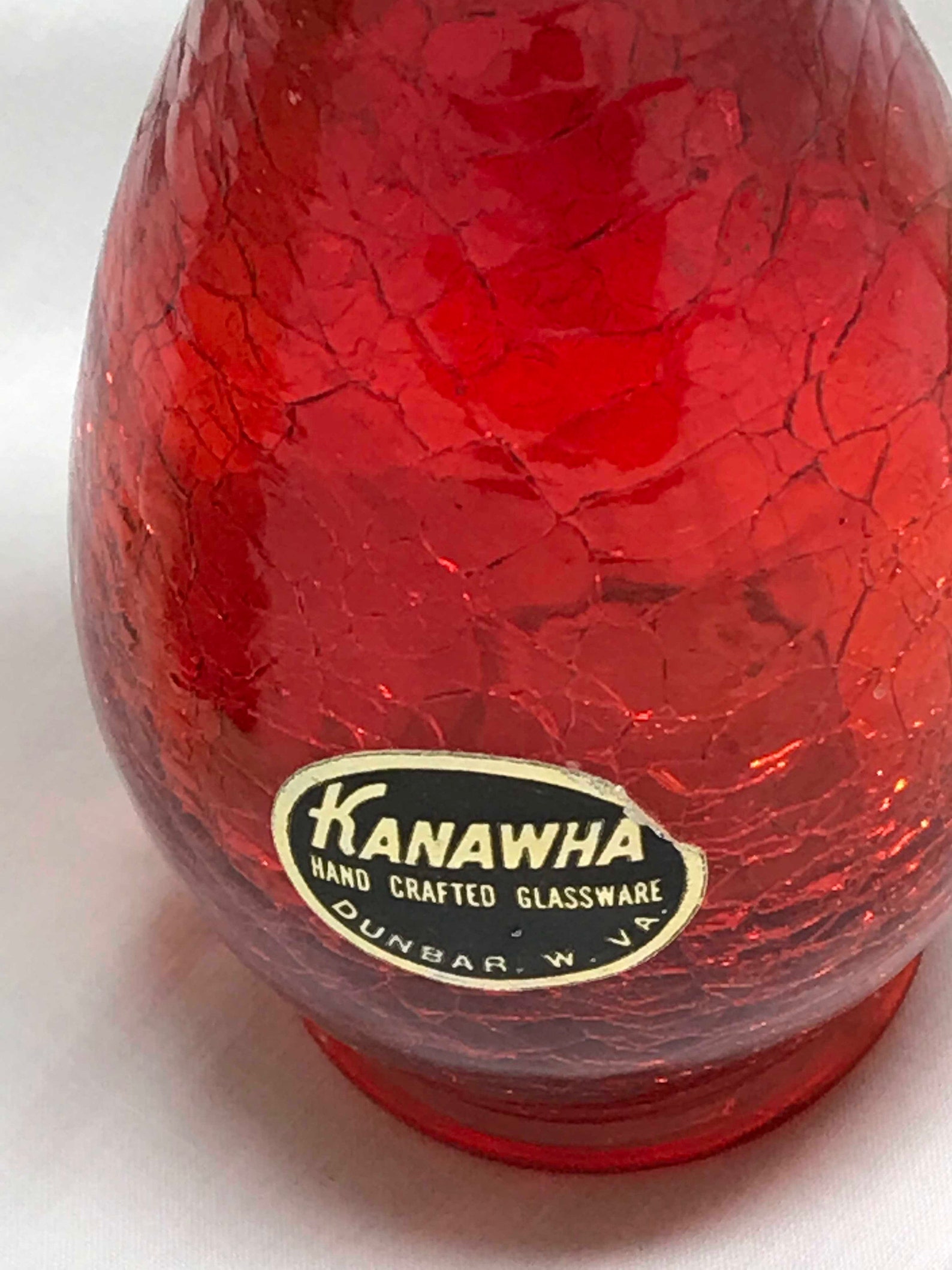 Vintage Kanawha Hand Crafted Glassware 2 vases Etsy