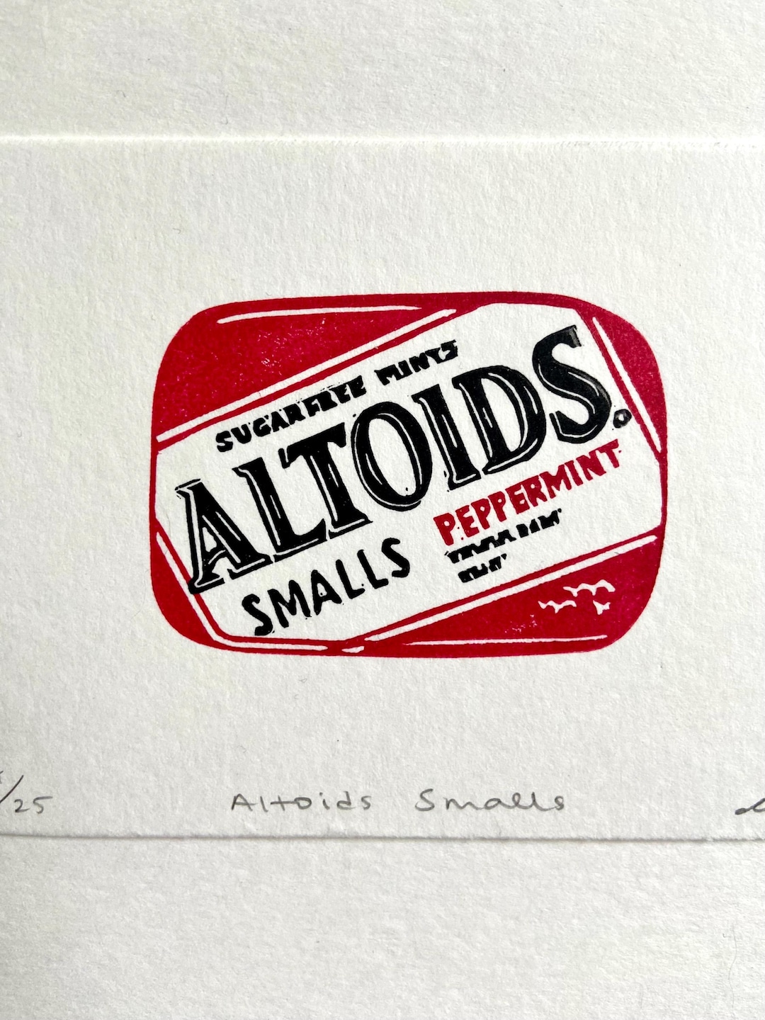 Altoids Smalls Block Print. Peppermint. Food Wall Art. Kitchen Decor ...