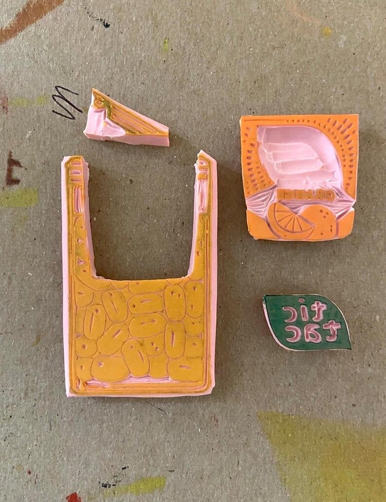 Tic Tac Orange Sticker. Based on Original Block Print. Sticker Art (3 ...