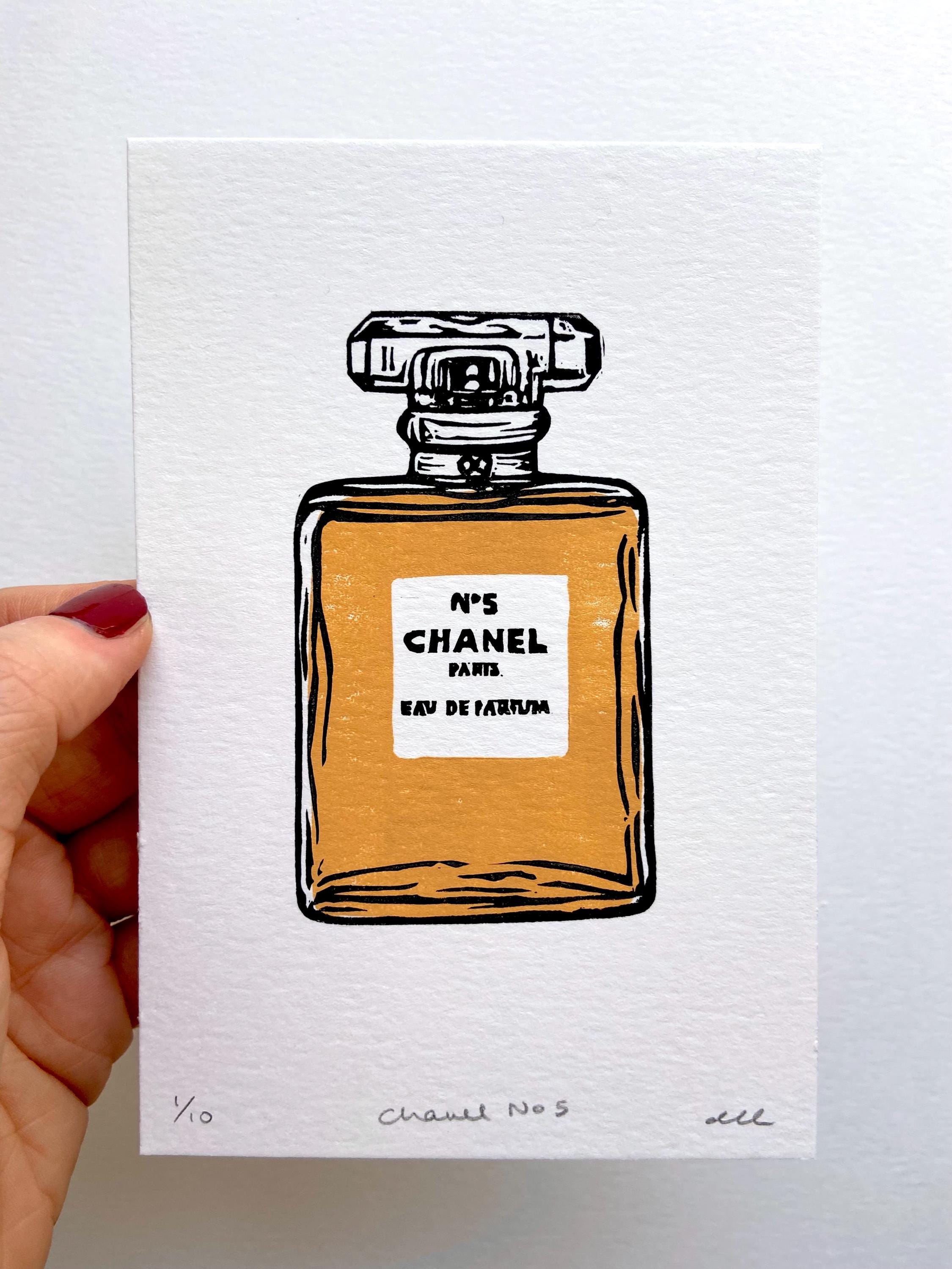 CHANEL N°5 アートプリント 大判 Pink Chanel No 5 Abstract Art Print