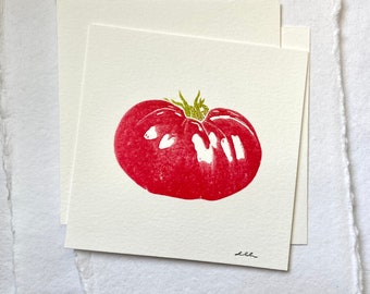 Tomato Print | Original Block Print | Hand Carved | Hand Printed
