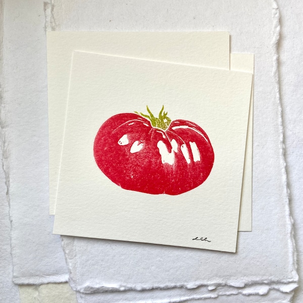 Tomato Print | Original Block Print | Hand Carved | Hand Printed