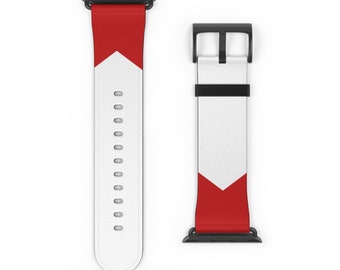 Marlboro-inspired "Ayrton Senna" Apple Watch Band for Porsche/Formula 1 racing enthusiasts