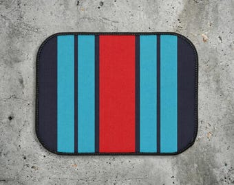 Martini Racing-inspired Car Rear Floor Mat for Porsche/Audi/Le Mans Enthusiasts