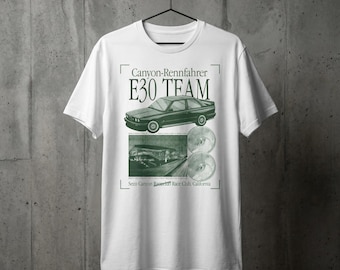 BMW-inspired E30 T-Shirt with M-Series-inspired Motifs