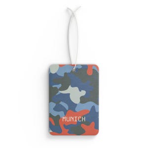 Munich Camouflage Scented Car Air Freshener for BMW Fans -- Pine, New Car, and Black Ice scent image 2