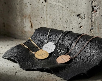 Porsche 911 993-inspired Engraved Shifter Motif Circle Necklace (Gold, Rose Gold, Black, Silver)