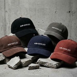 Air-Cooled Corduroy Baseball Cap for Porsche 911 Enthusiasts