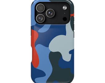 Coque pour iPhone résistante aux chocs, compatible MagSafe®, imprimé camouflage Munich, pour les amateurs de sport automobile de BMW M