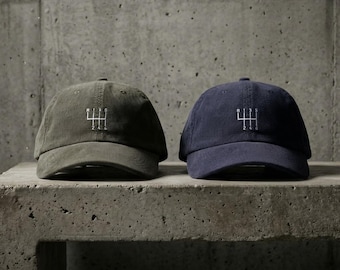 Porsche 911 "993 Shifter" Corduroy Baseball Cap (Olive & Blue)